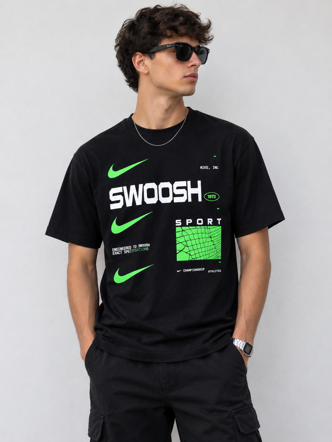 Camiseta oversize swoosh