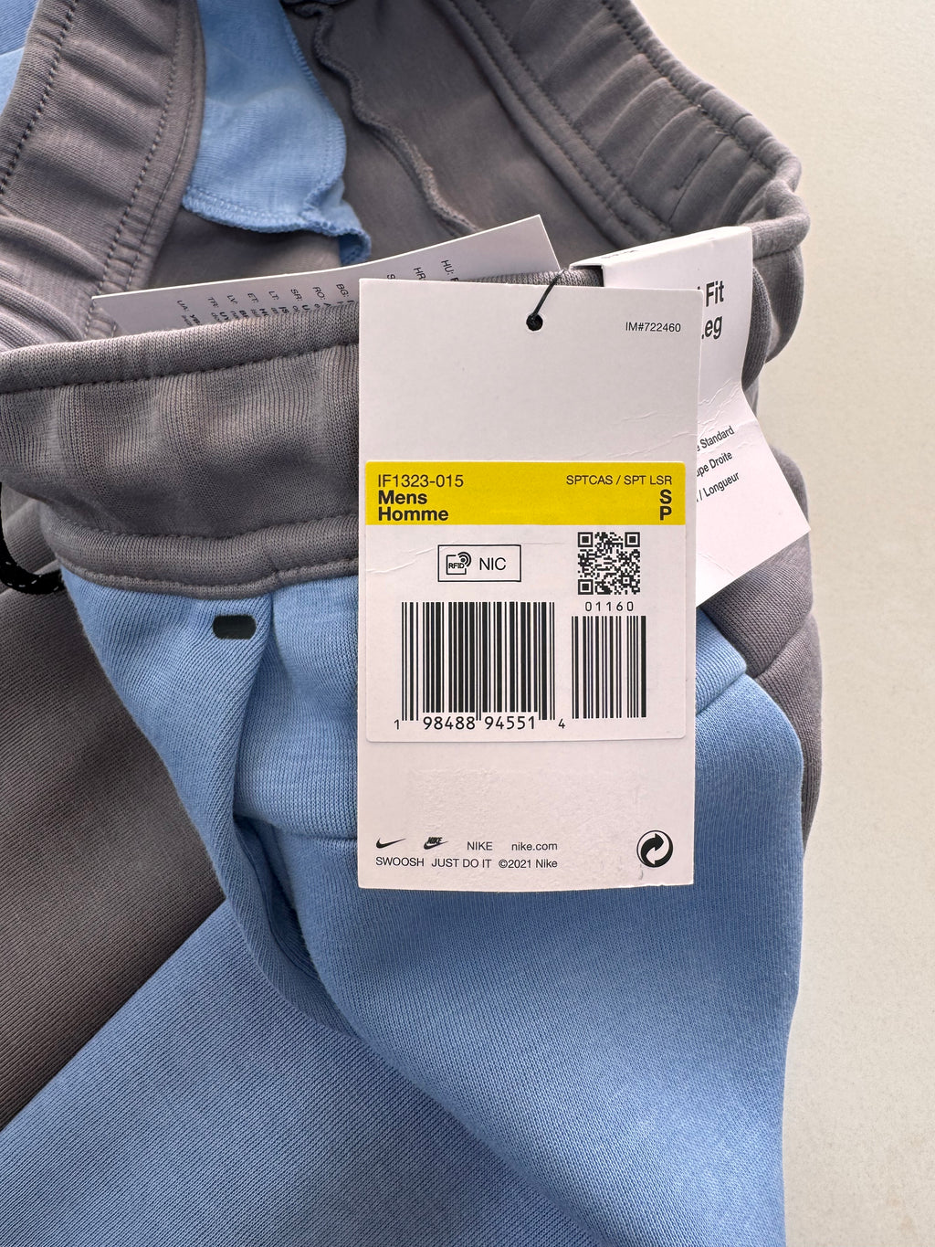 Nike tech colour block openhem fleece