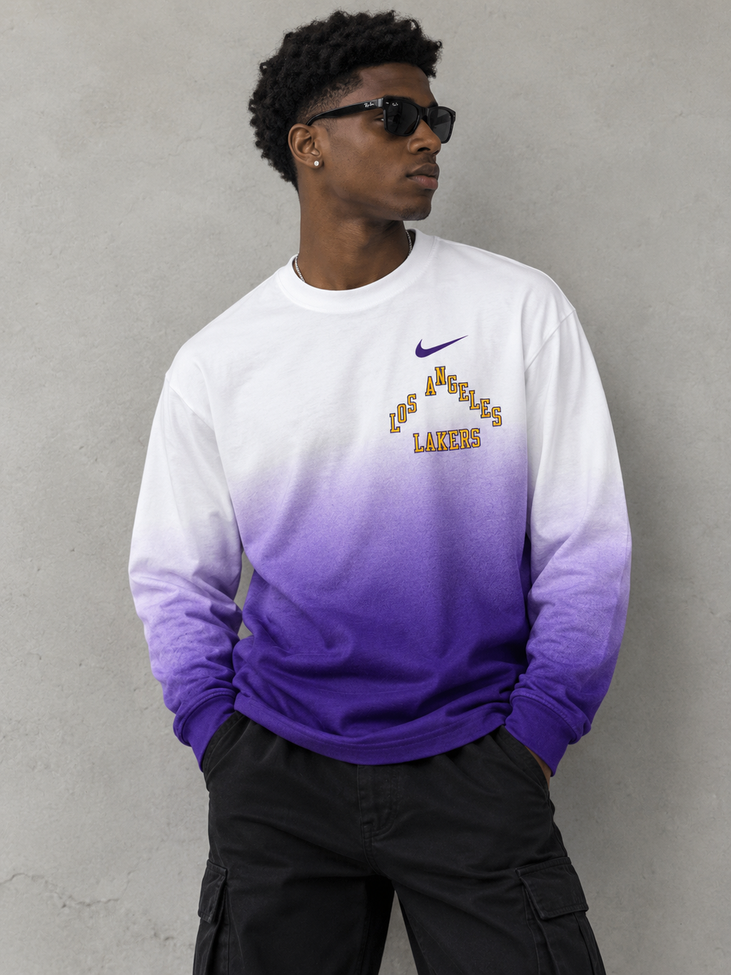 Camiseta manga larga NBA Los Ángeles lakers